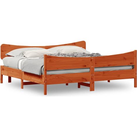 Maison Exclusive - Giroletto senza Materasso Marrone Cera 180x200 cm Legno di Pino