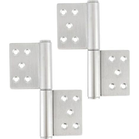 2pcs Stainless Steel Door Hinge 132x100x18mm 360 Degree Opening Angle Folding Hinges for Interior and Exterior Doors Window Cabinet (1/5)
