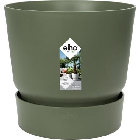 Elho Greenville Round 16 - Vaso per Esterno - Ø 16.0 x H 15.3 cm - Verde/Leaf Green (1/5)