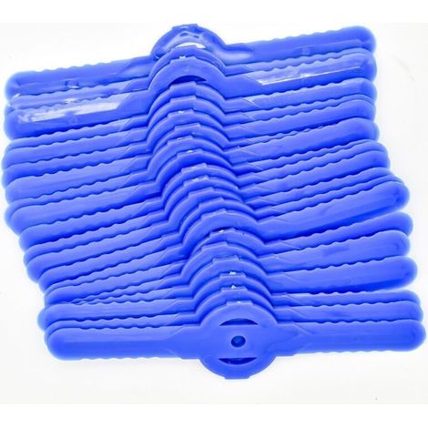 20 pièces Lames en plastique pour Débroussailleuses, 139 mm Lames de Rasoir pour Lawn Mower, Pièces détachées pour Remplacement de Tronçonneuse Fil (Bleu) (1/5)