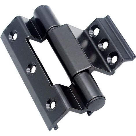 4 pièces - Charnière pour meuble - Charnière à recouvrement - Charnière - Charnières de porte - Charnière amovible - Facilement réglable - Charnière pour meuble de cuisine - Noir (1/4)