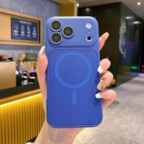 (Bleu, iPhone 12 Pro Max) Étui de chargement magnétique sans fil ultra-fin MagSafe pour Samsung