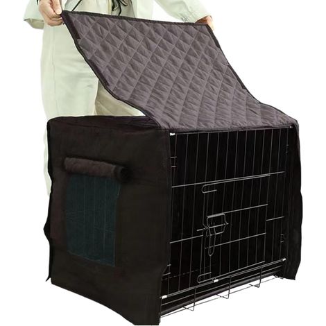 Housse De Cage Pour Chien Robuste – Enveloppe De Chenil Coupe-vent, Bouclier Isolé Respirant, Protection Robuste Pour Animaux De Compagnie – Couche De Bouclier De Chenil Extérieur Résistante (1/5)