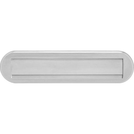 Boîte aux lettres avec rebord de pluie Posta Ovale en acier inoxydable - 0035.400011