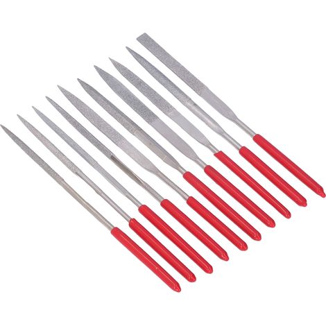Kit de 10 limes aiguilles diamantées pour le meulage et le façonnage des matériaux (1/5)