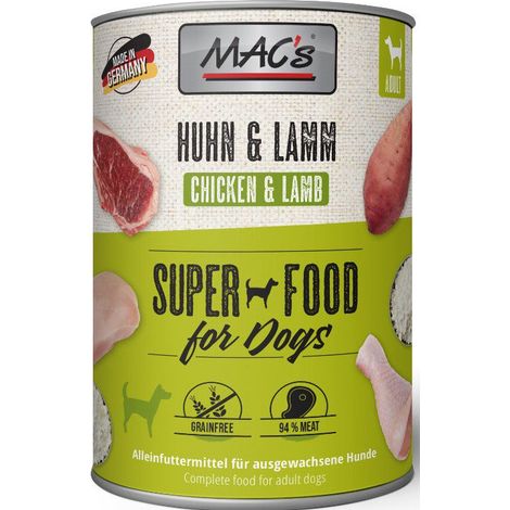 MAC's Dog Adulte Boîte de 400 g - Poulet et agneau