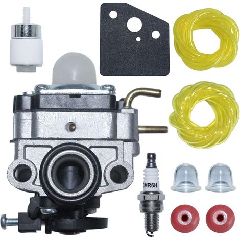 Kit carburateur bougie d'allumage pour Troy-Bilt TB146EC (21AK146G766) Motoculteur moteur 2013, Kit de carburateur, 30 cm de tuyau de carburant (2 mm x 3,5 mm et 2,5 mm x 5 mm), Vanne anti-retour, Fil (1/5)