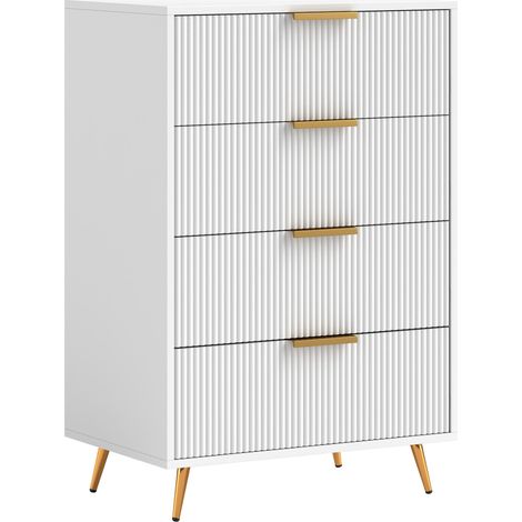 Commode, blanc, 60 x 40 x 90 cm, pour chambre, meuble de rangement, chambre enfant salon, format pratique, style facile à associer