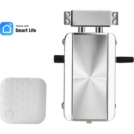 Cerradura inteligente Wi-Fi: sistema de seguridad electrónico sin llave con control remoto a través de la aplicación Tuya/SmartLife para puertas de casas, hoteles y apartamentos. Acero inoxidable. (1/4)