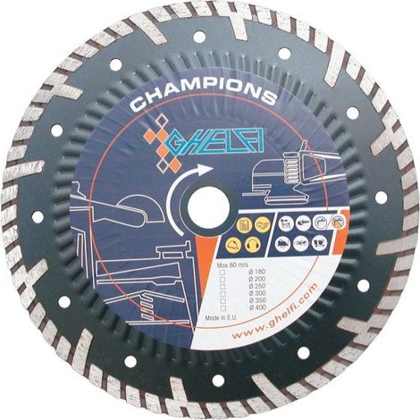 GHELFI 4403 Disco Diamantato CHAMPION TURBO RINFORZATO diam.115 mm foro 22,2 mm (1/3)