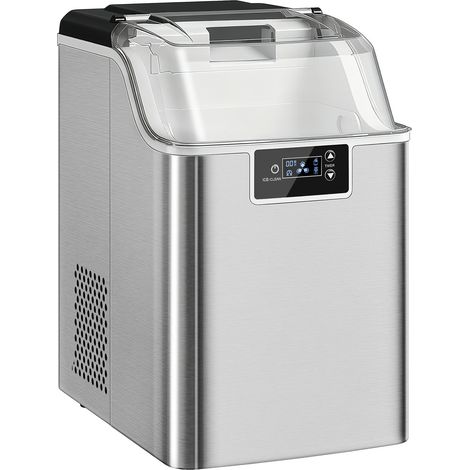Eismaschine, 20 kg/24 h, 2,1-l-Tank, Silber