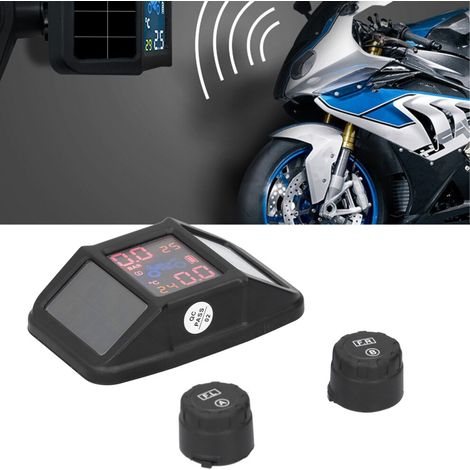 Due sensori esterni per kit di monitoraggio della pressione degli pneumatici alimentati a energia solare (grado di protezione IP67).