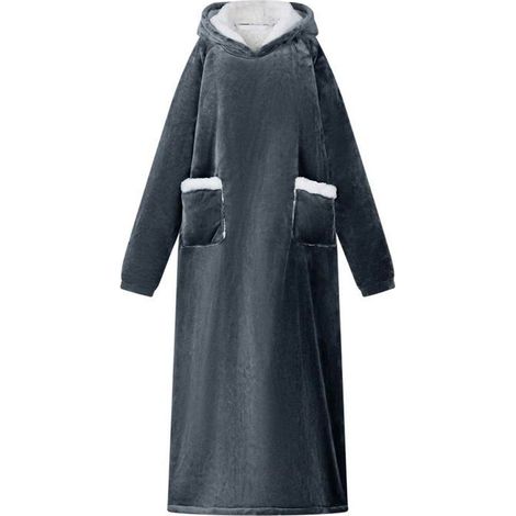 1 pièce Couverture sweat à capuche, polaire et flanelle, plaid bleu marine, 130 x 82 cm, pour canapé ou chambre