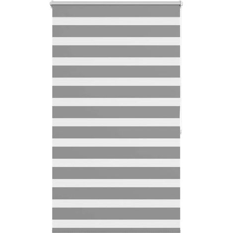 Store vénitien Zebra 80,9 x 175 cm, largeur du tissu 76,7 cm, gris