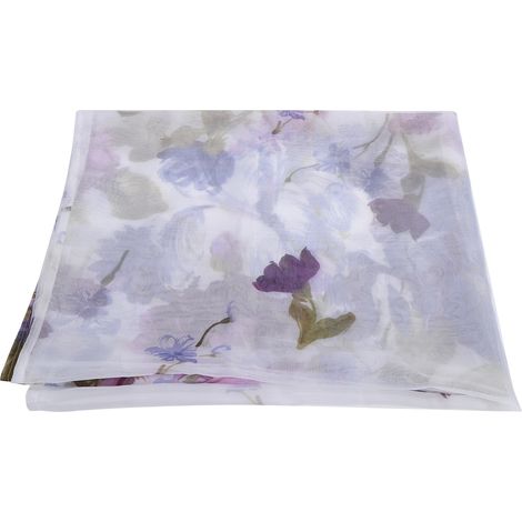 Rideau de fenêtre style simple, motif pivoine, voile léger pour chambre, salon, hôtel (1/5)