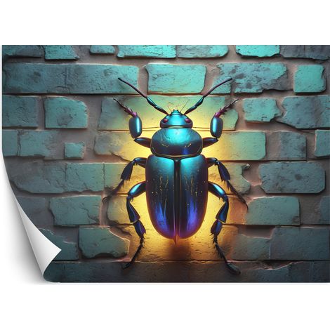 Fototapete Neon Insekten Tiere 200x140 cm (1/5)