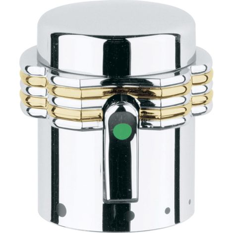 Grohe Absperrgriff Clova mit Spartaste, für Thermostat-Batterien, Aranja/Gold, 47246AG0 (1/2)