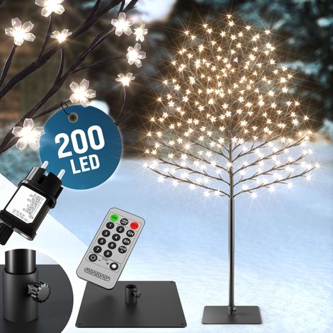 Monzana Albero Luminoso LED Fiori di Ciliegio con Telecomando Timer per Interno ed Esterno Natale Decorazioni M2 180cm - 200 LEDs (1/9)