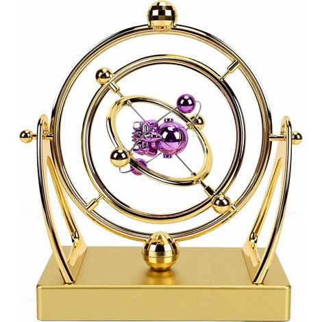 Pendule à mouvement perpétuel en orbite céleste, décoration de bureau artistique cinétique, espace 3D, Machine alimentée par batterie pour le bureau et la maison (1/5)