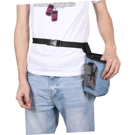 Pochette de récompense pour chiens - Rangement de snacks, Sac de transport portable pour croquettes, Étanche aux odeurs, Cordon de serrage