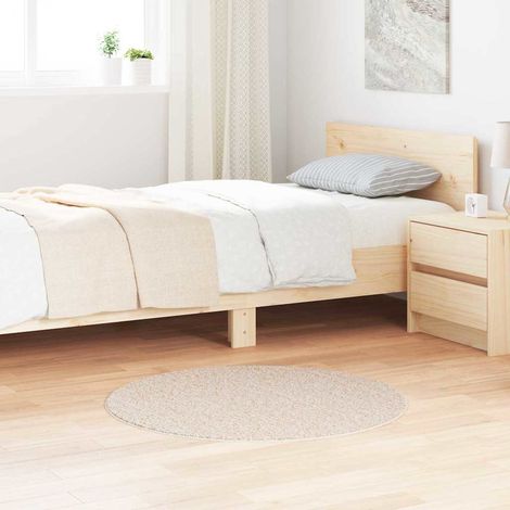 Anti-slip Shaggy Rug Cream 90 x 90 cm PP vidaXL (1/5)