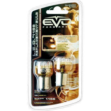 2 Ampoules Led Clignotant 1 Plot Orange BA15S