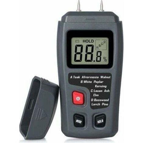 Portable wood moisture meter, LCD wood moisture tester, measures the moisture content of paper and firewood. (1/4)