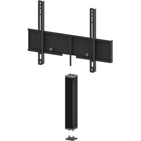 Pied rotatif pour écran plasma alu noir pour meuble TV Studio 110