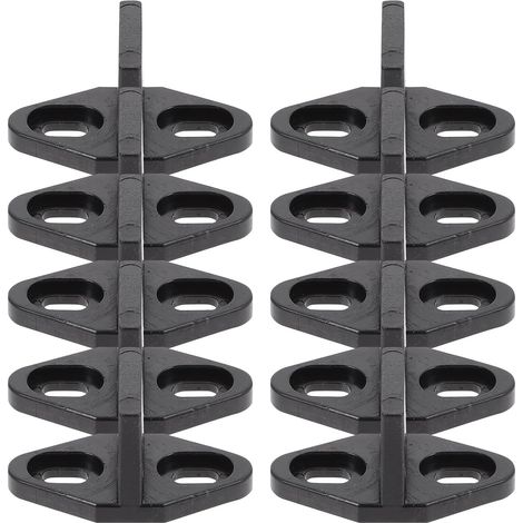 10 pièces guide de sol pour porte coulissante, POM, noir (1/5)