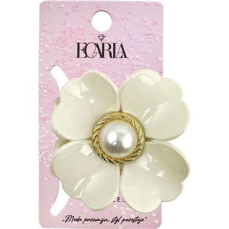 Ecarla Haarspange mit Blume und Perle, Creme SP355B (1/3)