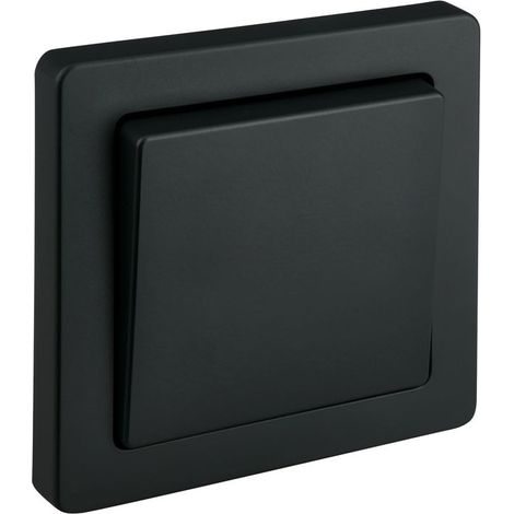 Berker S.1 Wechselschalter Set - Rahmen & Wippe, IP44, 80,5 x 80,5mm Weiß / Anthrazit