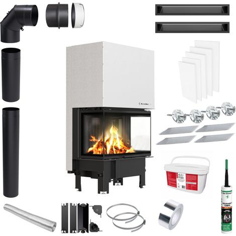 Kamineinsatz KRATKI REGNOR 8kW ∅200 Schwarz Montagezubehör (1/4)