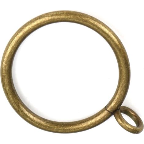 Lot de 30 Anneaux de Rideau en Laiton Antique avec œillets pour Tringle à Rideaux de 3,8 cm (1/4)