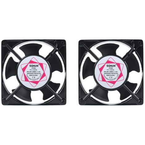 Paryou – Ventilateur axial haute température 120 x 120 x 38 mm – Pales en métal silencieuses – Économie d'énergie 30% – Compatible poêles et cheminées - mm-2PCS (1/5)
