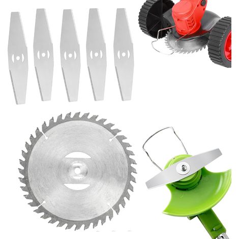 6 PCS Replacement Blades for Lawnmower, Electric Lawn Mower Blades, Electric Edger Cutter for Steel Grass Trimmer Head Electric Trimmer Tool