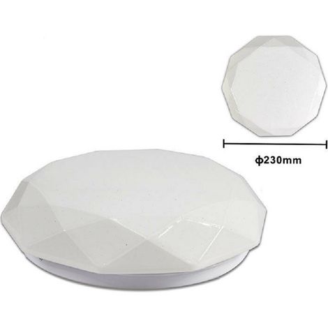 Trade Shop - Plafoniera Soffitto Lavorata 12 Watt 24 Led Smd 5730 Luce 3000k 4000k 6500k C-02 - (1/2)