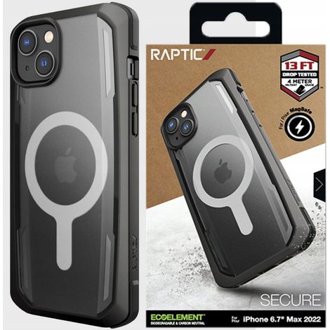Raptic X-Doria Secure Case iPhone 14 Plus mit MagSafe-Schutzhülle, schwarz (1/5)