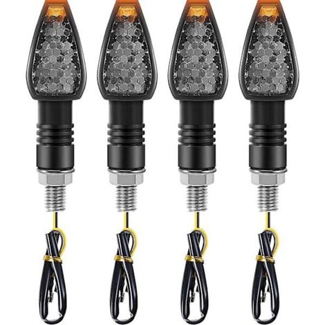 Indicatore di direzione LED per moto, 14 diodi, 12 V, universale, impermeabile, per manubri da 22 a 35 mm, omologato ECE R6