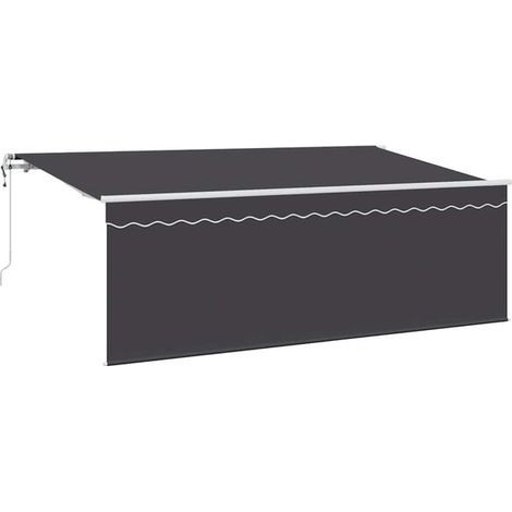 Store banne rétractable, gris anthracite, 350 x 200 cm (1/2)