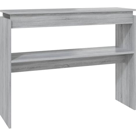 Table console，Table d'appoint，Bout de canapé，Meuble d'entrée Sonoma gris 102x30x80 cm Bois d'ingénierie