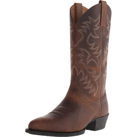 Stivali da uomo in gomma - Taglia 42 - Stile western vintage - Punta affusolata - Ricamati - Scarpe da cowboy - Stivali da lavoro a polpaccio largo - Stivali da donna a metà polpaccio - Pelle scamosci