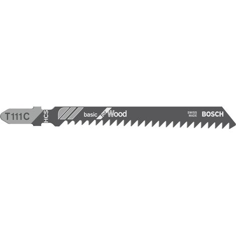 BOSCH 2608630808 LAME DE SCIE SAUTEUSE T 111 C HCS 3 PIÈCES