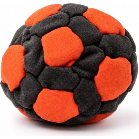 Design créatif, unique, amusant, pratique, mignon et adorable pouf de football éducatif portable et innovant -- Pouf de football éducatif - Noir et orange --