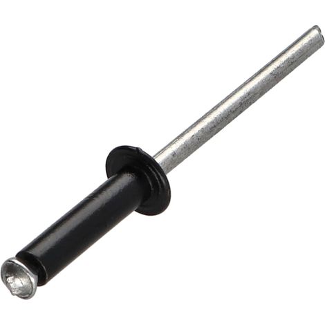 Rivet aveugle éclate GOSTAR Aluminium Tige acier Tête Ronde Standard 4X16 Noir