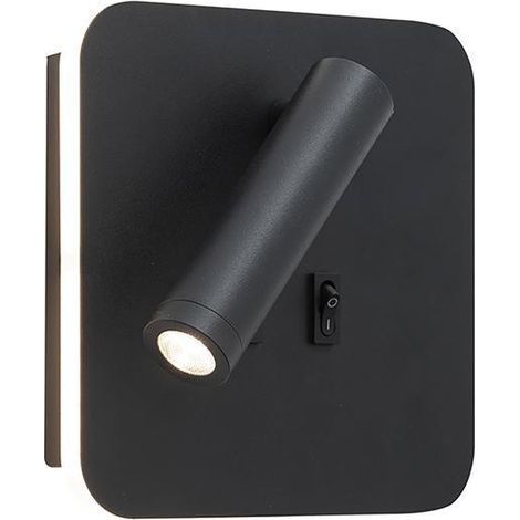 MY WAY - Applique LED 9W orientabile, luce 3000K, finitura Nera, design moderno in alluminio, ideale per lettura - Rossini Group (1/2)