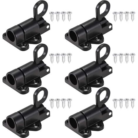 6 Pièces Loquet de Porte Automatique Verrou de Porte Verrouillage Fenêtre avec 24 Vis Verrous Automatiques de Sécurité pour Fenêtre Porte Sécurité Anneau (1/5)