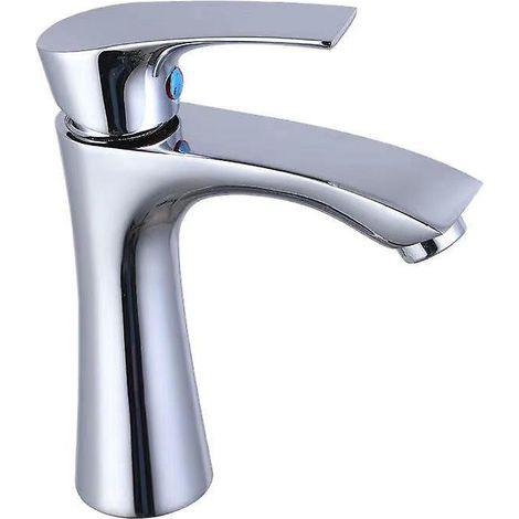 robinet Eau Froide Mitigeur Lavabo En Laiton Chrom Mousseur Dmontable Robinetterie Salle De Bains Cartouche Cramique Pour Lave Main Wc Ou, Sous-so (1/5)
