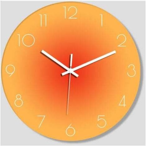 Horloge murale 30 cm Horloge murale silencieuse à quartz moderne avec chiffres arabes Horloges murales sans tic-tac Accessoires pour la maison Horloge murale décorative et horloge de table à double fo (1/4)