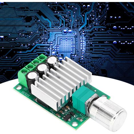 Régulateur de vitesse PWM haute puissance pour moteur CC 12 V/24 V 10 A avec interrupteur de variation de luminosité en fonction de la température (1/5)