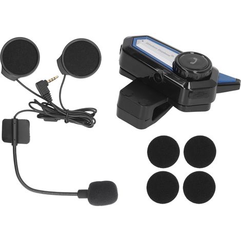 BT31 Motorrad-Bluetooth-Helm-Headset, kabellos, Freisprechfunktion, Stereo, wasserdicht, Geräuschunterdrückung, mit Taschenlampe (1/5)